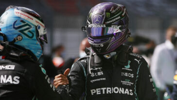 Bottas and Hamilton at the Portuguese GP